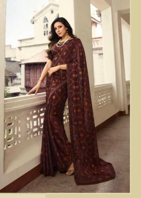 Vinay Fashion Starwalk Vol 46 Rangoli Printed Saree DN 21492 Brown