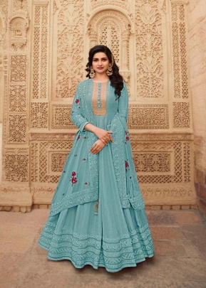 Vinay Pari Mahal Anarkali Suits DN 13922 Sky Blue