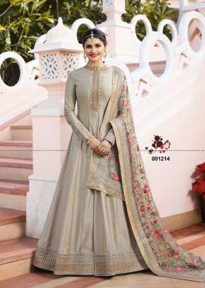 Vinay Raj Mahal Dola Silk And Embroidery Work Anarkali Suit Chiku Color DN 1214