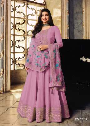 Vinay Shish Mahal Heavy Dola Silk Anarkali Suit Lavender Color DN 17257