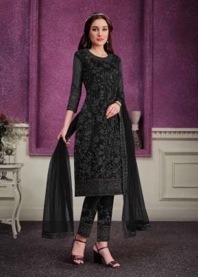 Vipul Ayyan Glitz Vol 2 Heavy Butterfly Net Designer Suit Black Color DN 4692