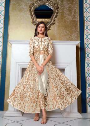 Vipul Zaina  Heavy Butterfly Net With Embroidered Anarkali Suit White Color DN 4626