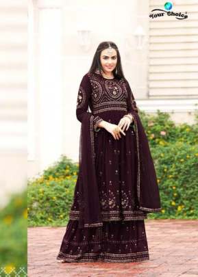 Your Choice Biba Blooming Georgette Salwar Suit DN 3891 Wine