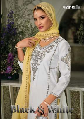 Zaveri Black And White Vol 3 Embroidered Salwar Kameez suit