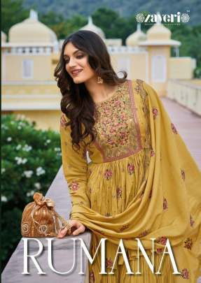 Zaveri Rumana Heavy Silk Embroidered Readymade Salwar Suit