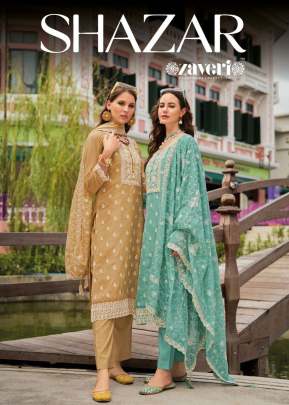 Zaveri Shazar Soft Organza With Embroidered Ready Made Salwar Kameez